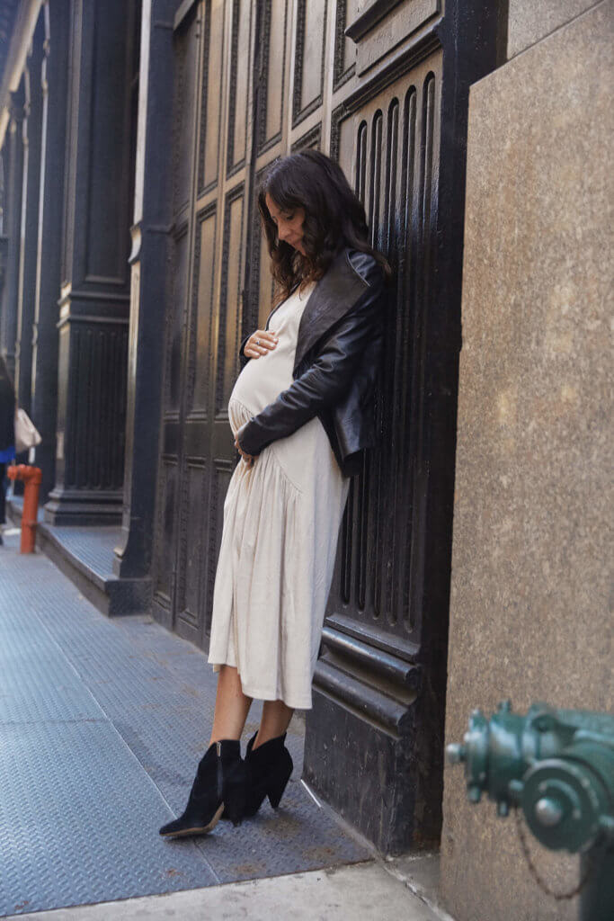 Pregnancy maternity style tips using your own wardrobe from Philadelphia NYC fashion blogger Tanya Kertsman